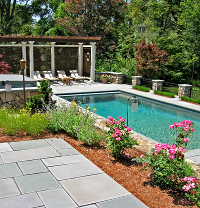 Traditional Pool Landscape Design