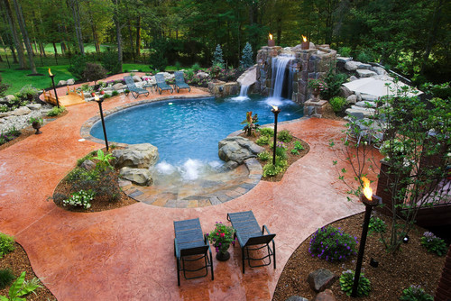 tropical garden pool design